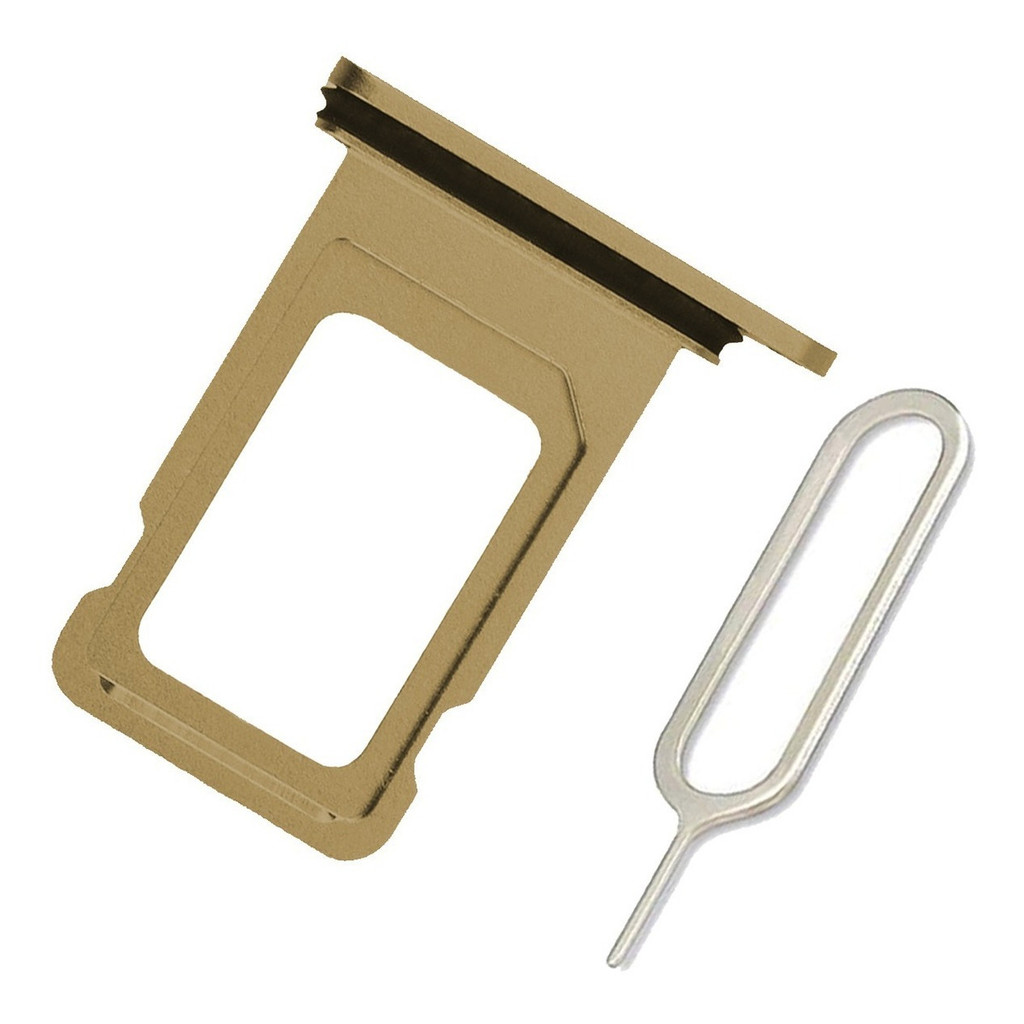 Gaveta de Chip iPhone XS Max Dourado | Bandeja SIM Card | + Chavinha