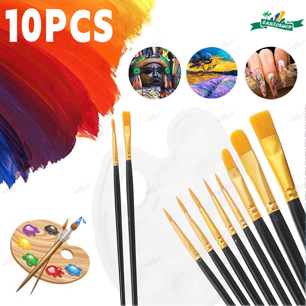 Kit Pincéis para Tela - Nylon Macio para Pintura Artística