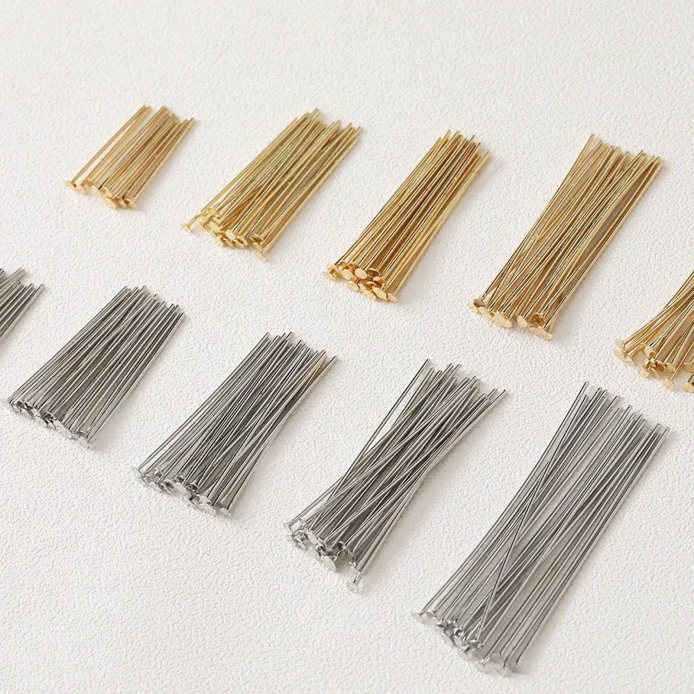 Alfinete Contra Pino Metal - prata/dourado/preto 18/22/26/28/32/35/50mm - 250-1000pcs - Formato T