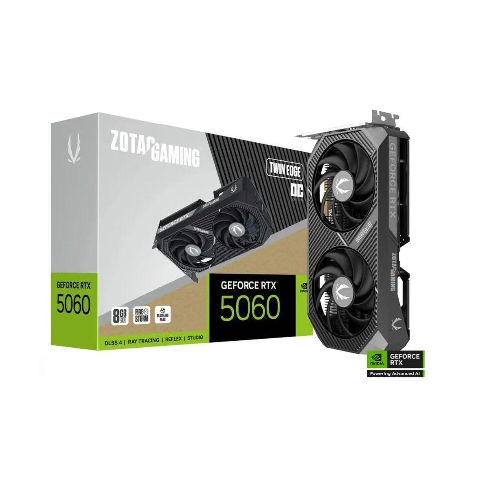 Placa de video rtx 5060 8gb zotac ddr7 128bits twin edge oc preto (zt-b50600h-10m)