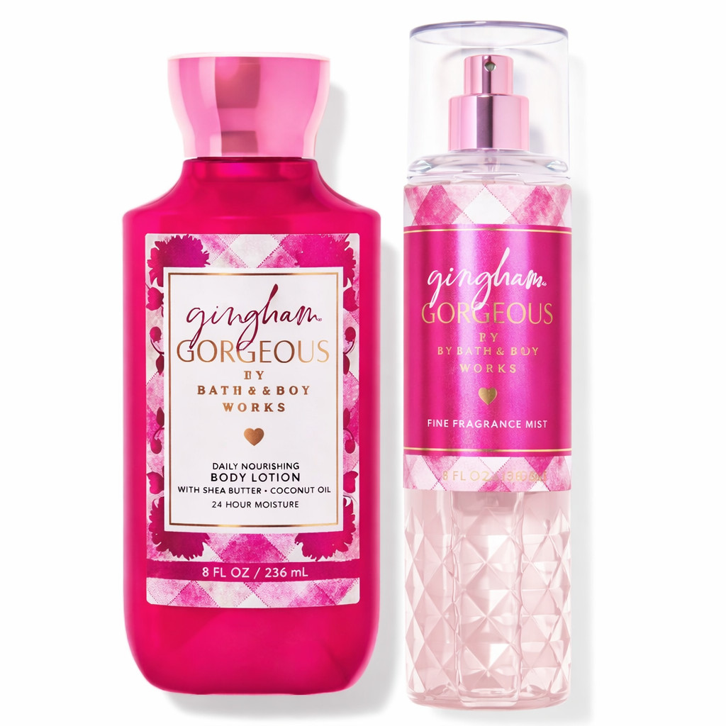 Kit Gingham Gorgeous Body Splash + Hidratante Bath & Body Works