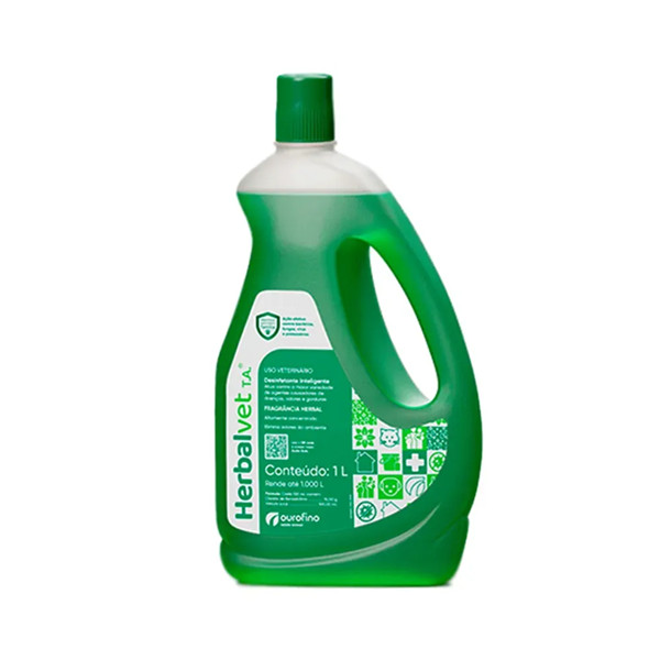 Herbalvet T.A. 1 Litro Desinfetante Premiun - Ouro Fino