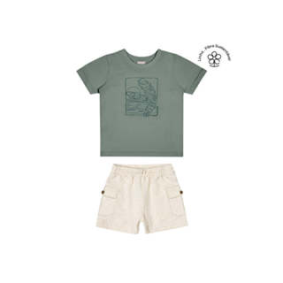 Conjunto Infantil Menino Tropical Puff Colorittá Verde em Oferta na Shopee