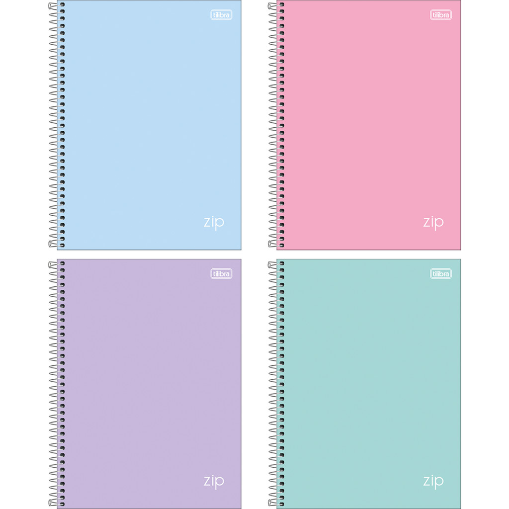Caderno Universitário Tilibra 1 Matéria Cores Pastel 80 Folhas 27,5 x 20,5 cm