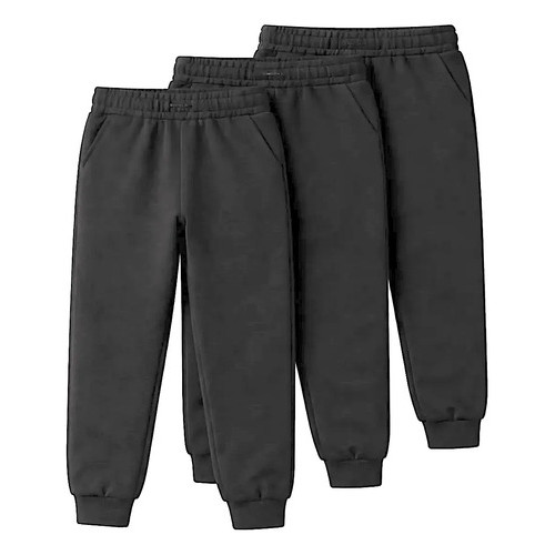 Kit 3 Calça Moletom Infantil Flanelada Menino Menina Inverno