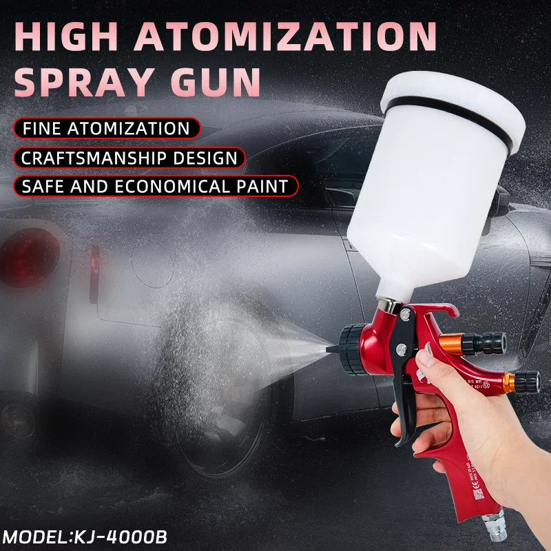Pistola De Pintura A Spray Automática Feita Na China Pneumática De Carro Para Repintura De Ar