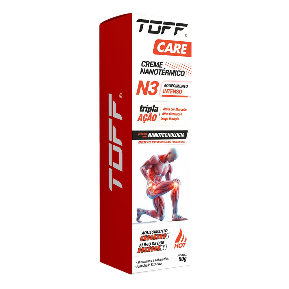 Creme Nanotérmico N3 Toff Care Aquecimento Intenso Hot 50g em Oferta na Shopee