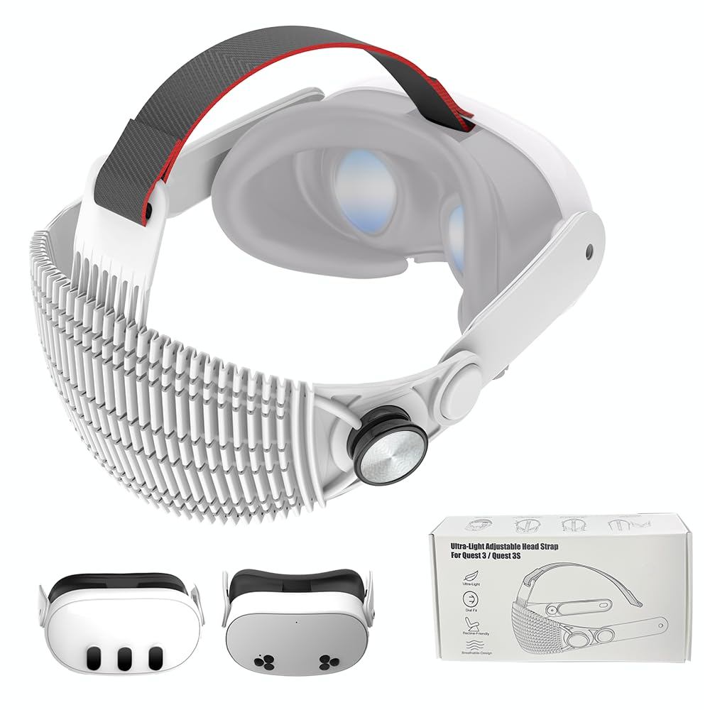 Alça De Cabeça Ajustável Compatível Com Meta Quest 3/3S/3S Xbox Edition – Acessório VR Leve Para Alívio De Pressão Confo