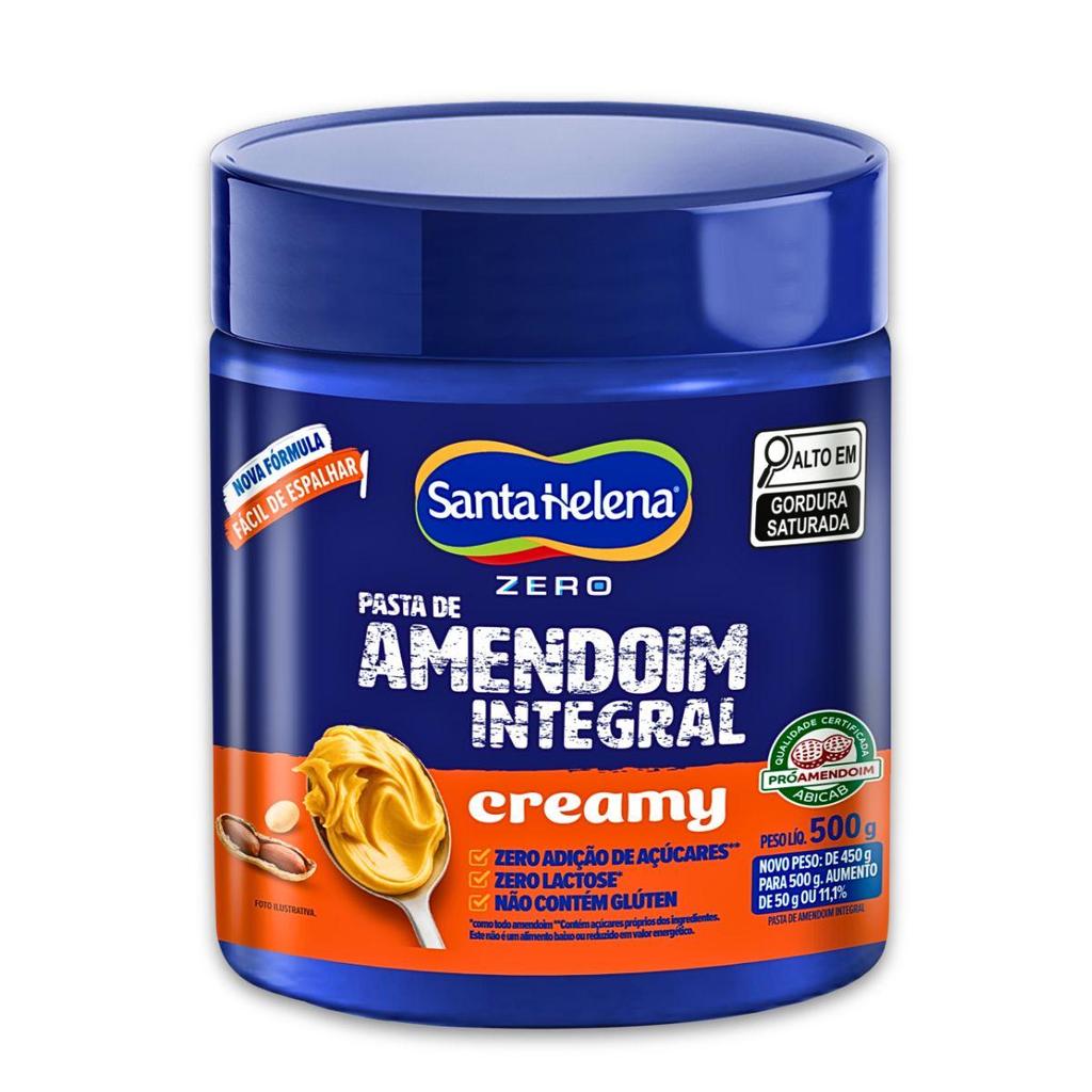 Santa Helena Pasta Amendoim Integral Creamy 500g em Oferta na Shopee