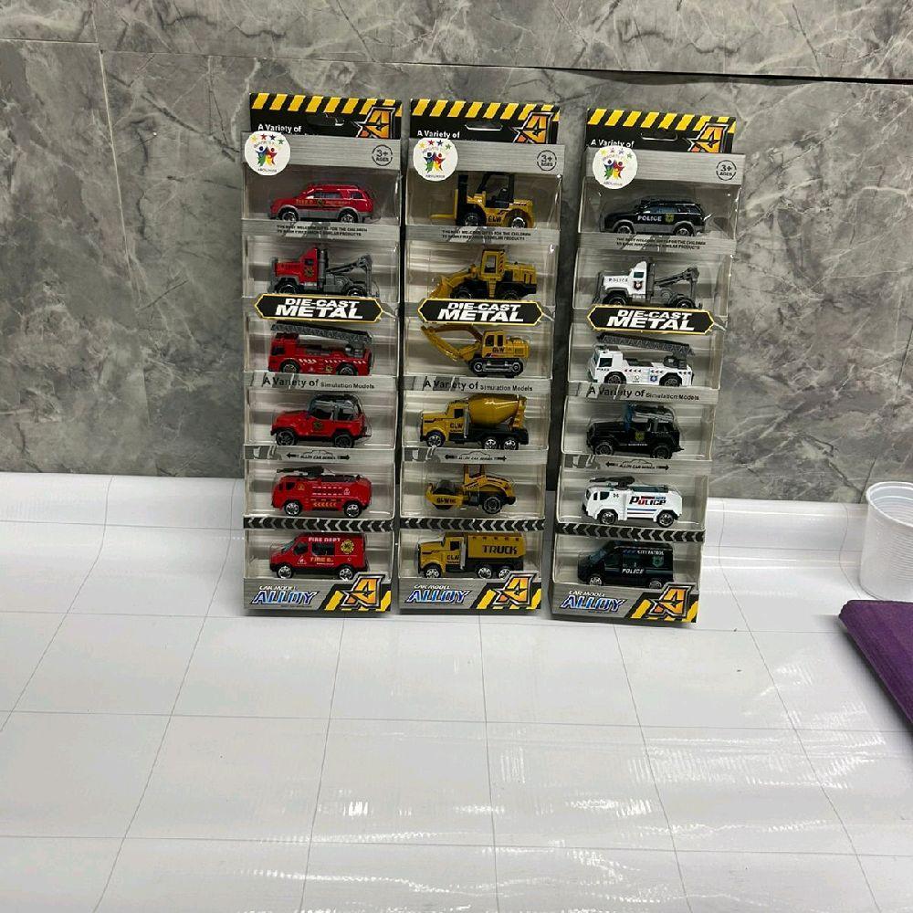 Kit Carrinhos Mini Veículos Die-Cast Metal com 6 Peças  Brinquedo Infantil