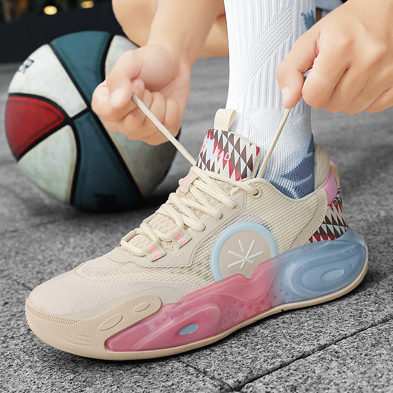 Cidade inteira 12 tênis de basquete masculino feminino baixo-Top resistente ao desgaste Anti-deslizamento fricção áudio 