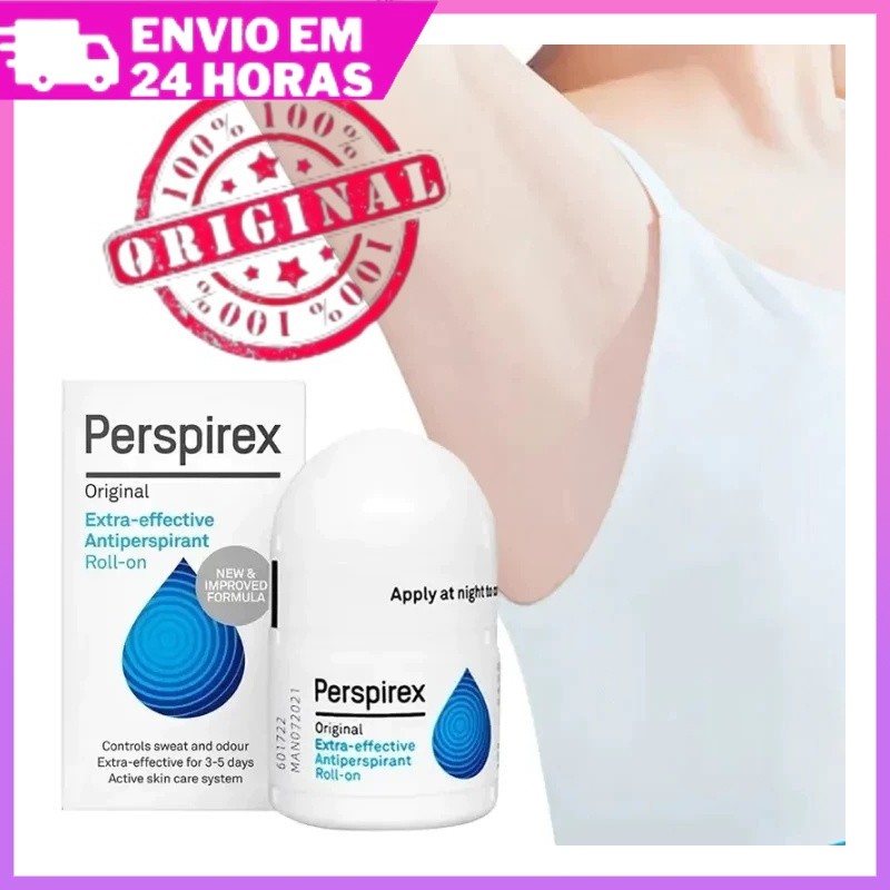 Roll-On antitranspirante forte Perspirex | Salvador de viagem portátil pequeno