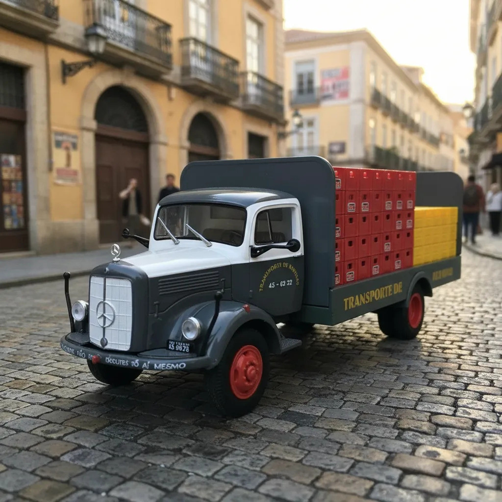 Miniatura Caminhão Mercedes-benz L-312 1956 Bebidas 1:43 Ixo Verde