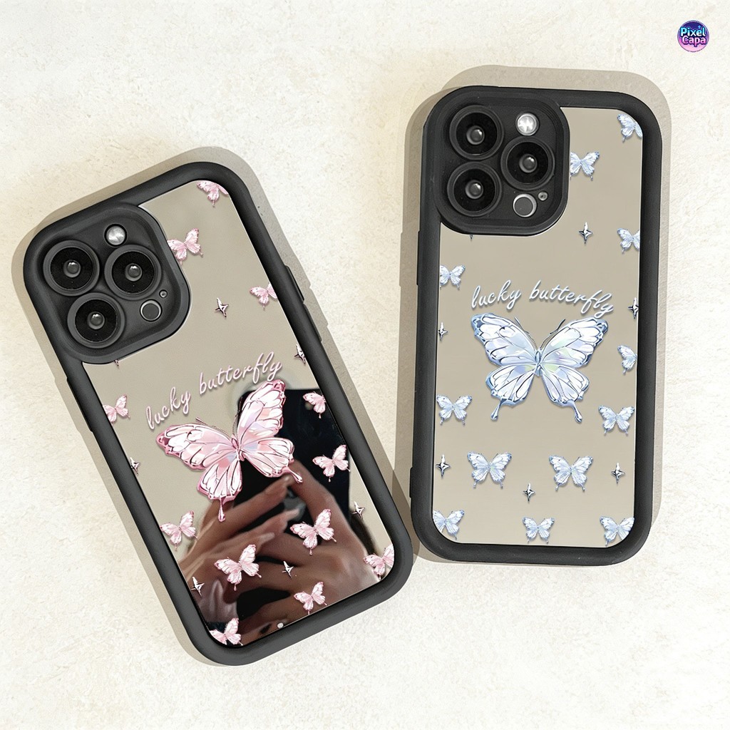 Capa De Espelhada Para iPhone 15 14 13 12 11 X XS XR 7 8 SE Pro Max Plus 2020 2022 Capinha De Mirror Telefone 9107  JM