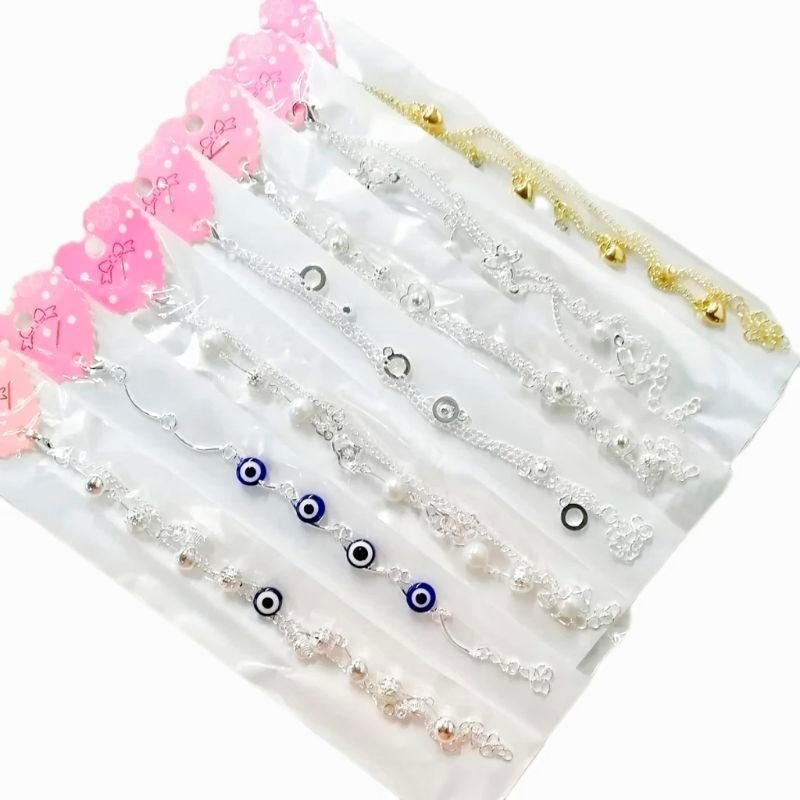 Kit 3/6 unis Pulseiras Banhada à Prata 925 e Dourado - Feminina Sortidos bem lindo