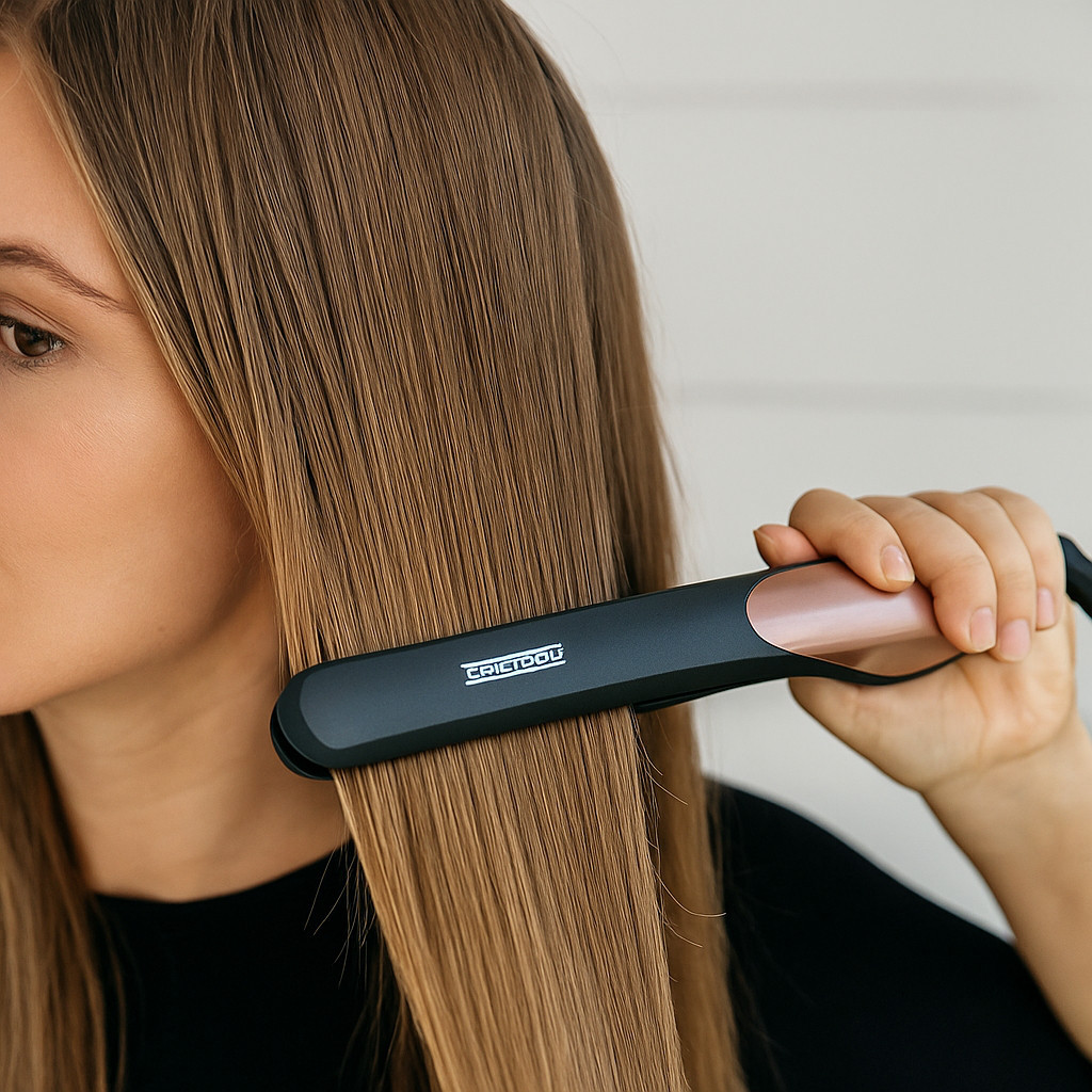 Chapinha Cerâmica Profissional Prancha Alisadora Antifrizz Modeladora Ondas Aquecimento