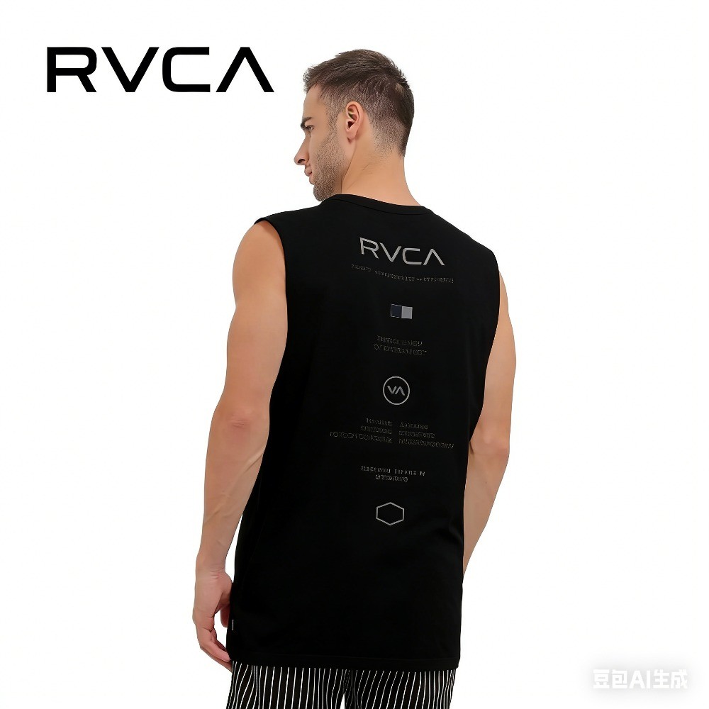 Rvca Regata Masculina Sem Mangas Com Estampa De Letras 100 % Algodão Premium 0401