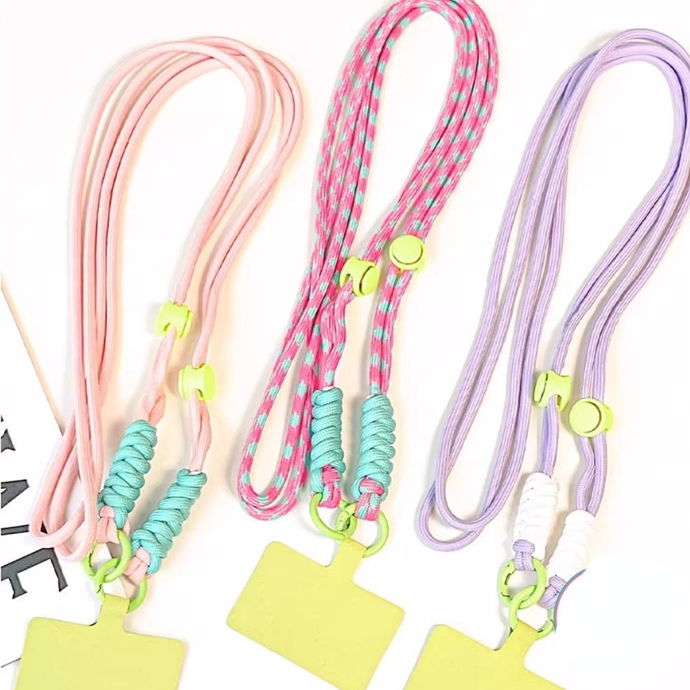 Telefone Celular Long Lanyard Cross-body Shoulder Straps Chaveiro Porta-Chaves Trançado Com Corda Anti-Perda De Corrente