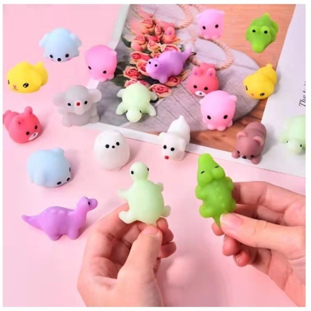 Kit 10/20/30/40 Squishy Mochi Bichinho Macio De Apertar Antiestresse em Oferta na Shopee
