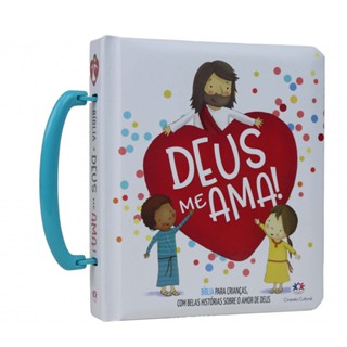 Livro Deus me Ama! - Bíblia para crianças com alça em Oferta na Shopee