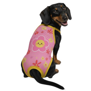 Roupa Pet Maio Flor Biquini para Cãe e Gatos moda praia piscina rosa flores