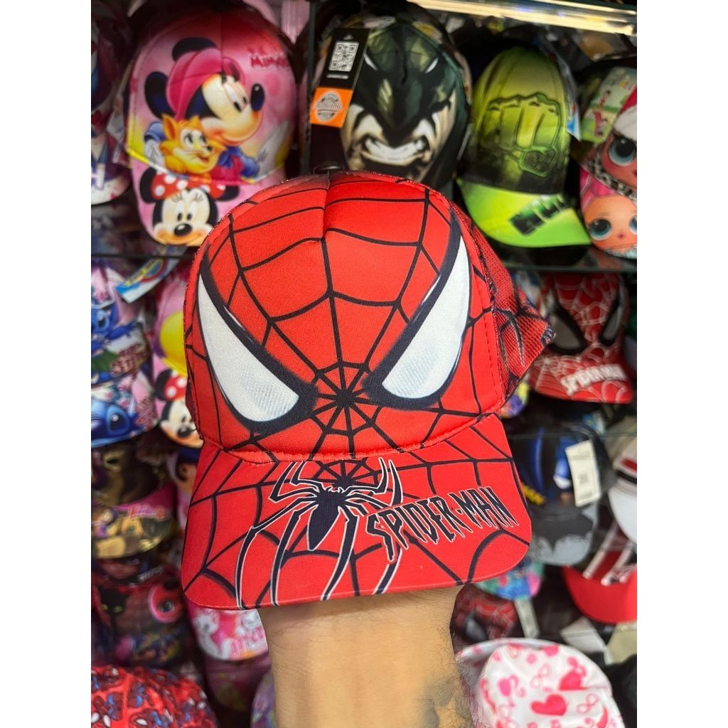 Boné Infantil Chapéu 3D Menina Menino Personagem Disney Marvel Homem Aranha Chase Patrulha Canina Sonic Moda Praia