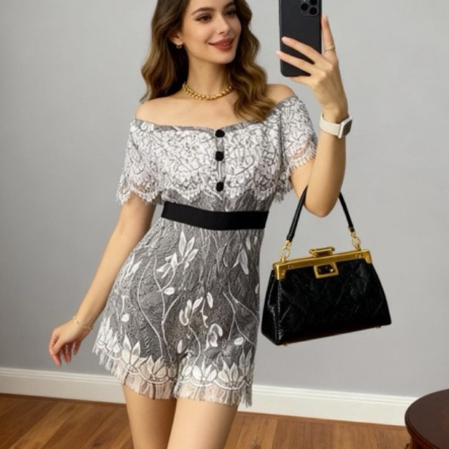 MACACAO FEMNINA DE RENDA  CIGANINHA FORRADO OMBRO OMBRO CHIC TENDENCIA VERAO