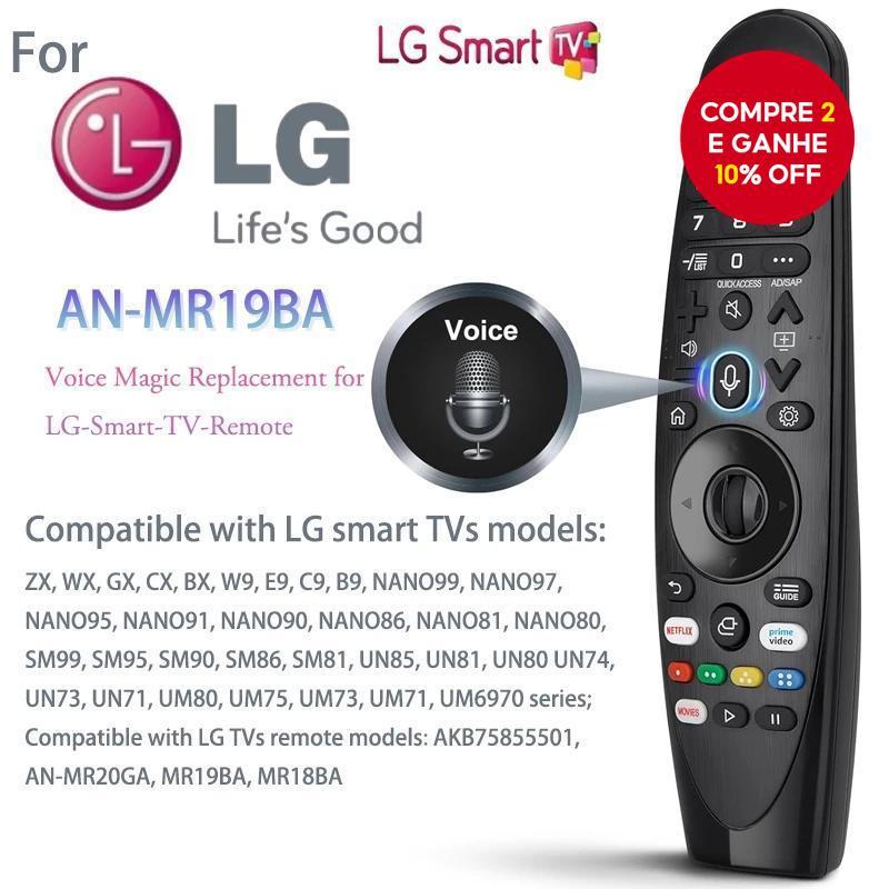 Controle Remoto de Voz Magic AKB75855501 para TV Smart LG Controle Mágico de Substituição AN-MR20GA MR19BA MR18BA