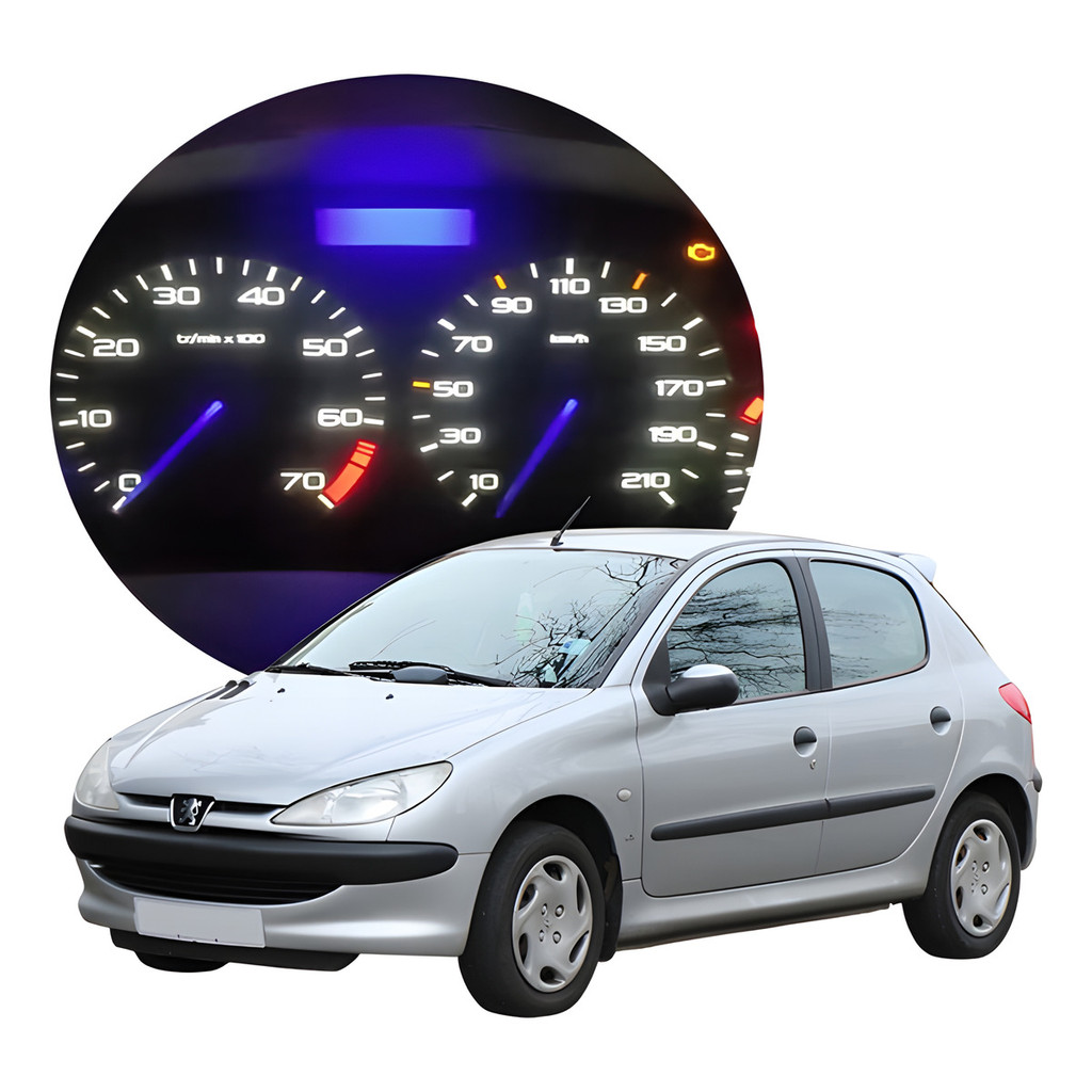 Kit Led Smd Painel Instrumentos Peugeot 206 2003 A 2006