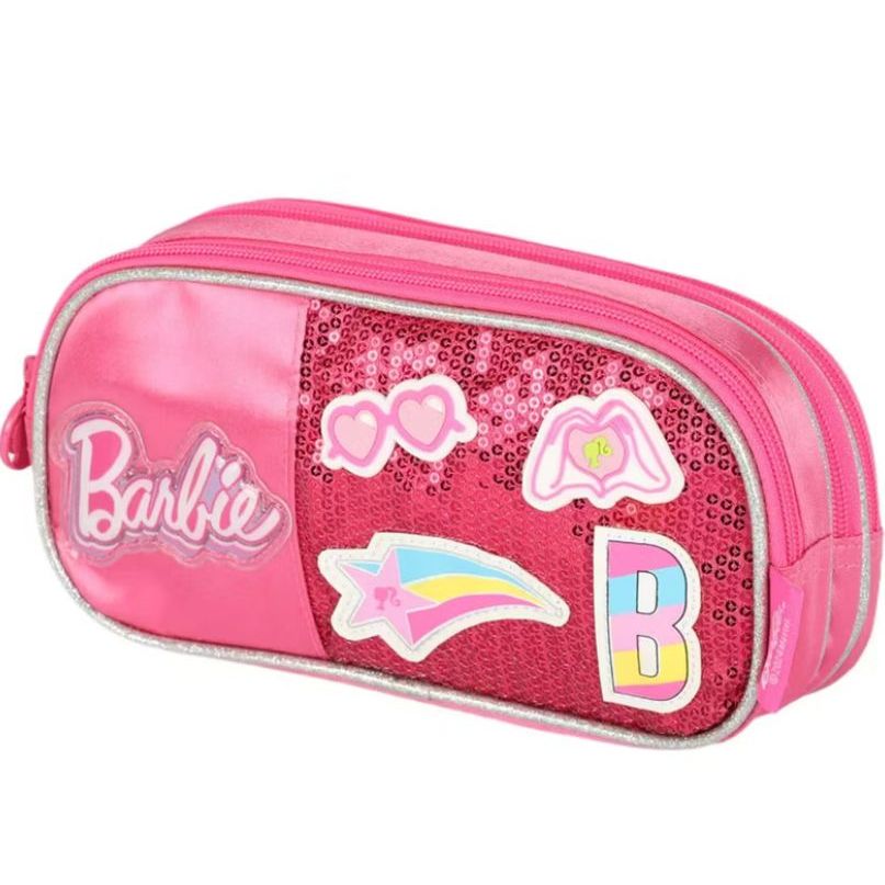 Estojo Escolar Barbie 3 Compartimentos em Oferta na Shopee
