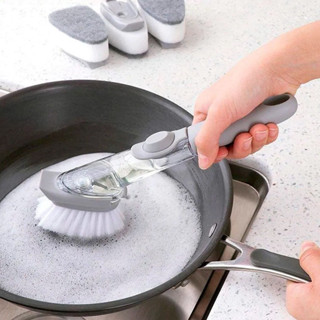 Escova de limpeza de plastico para panelas c/2 pecas Multifuncional em Oferta na Shopee