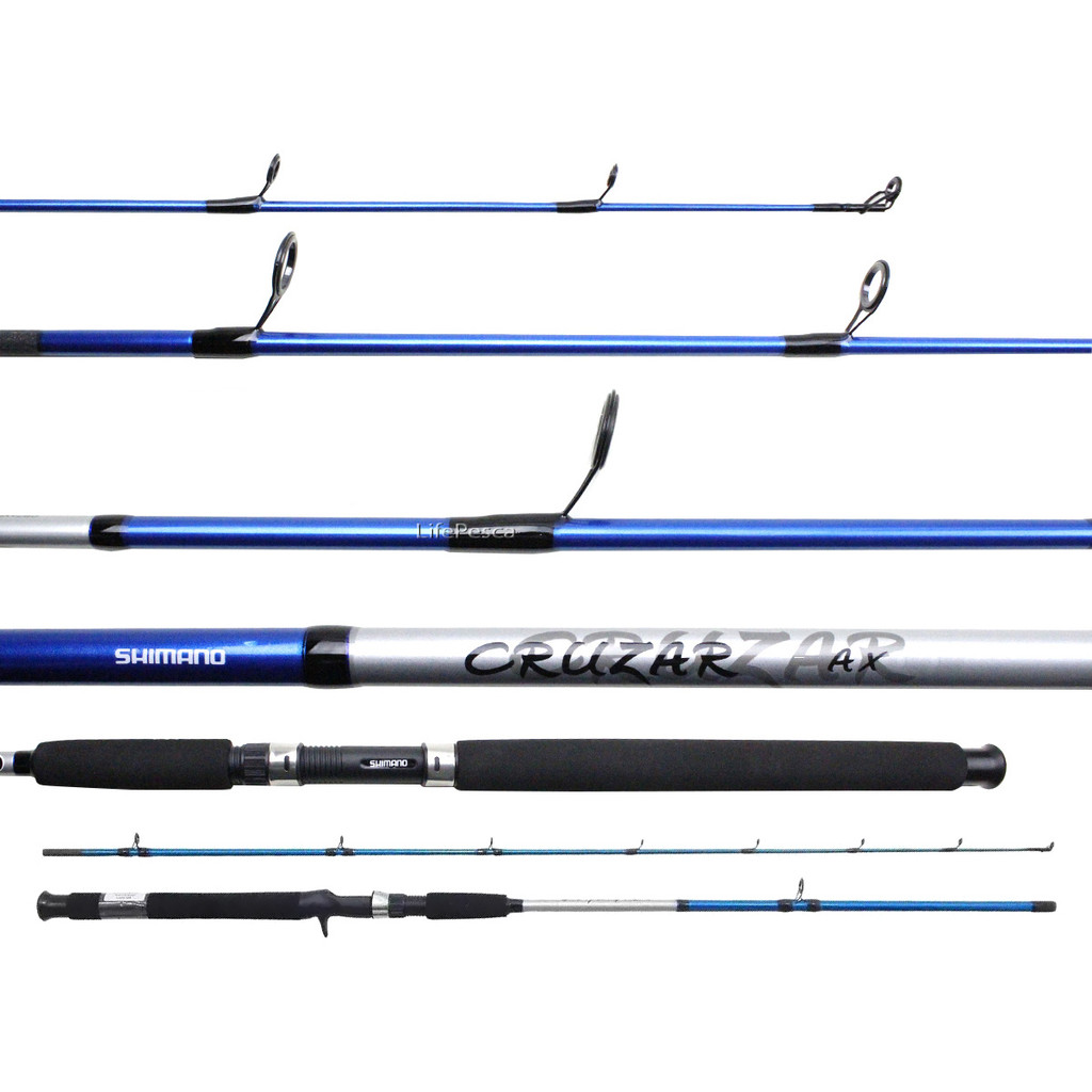 Vara Carretilha Shimano Cruzar 6'0" (1,84m) 8-16Lbs CRZAXFGB2602B - 2 Partes