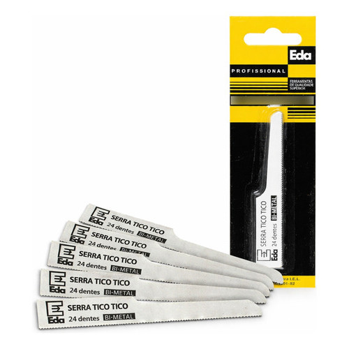 Jogo 5 Lâminas Para Serra Tico-tico Pneumática 24d Bimetal Kit Serra Tico Tico Original