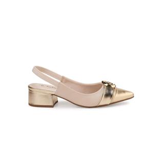 Scarpin Bebecê Slingback Sofisticado Com Bico Metalizado E Enfeite em Oferta na Shopee