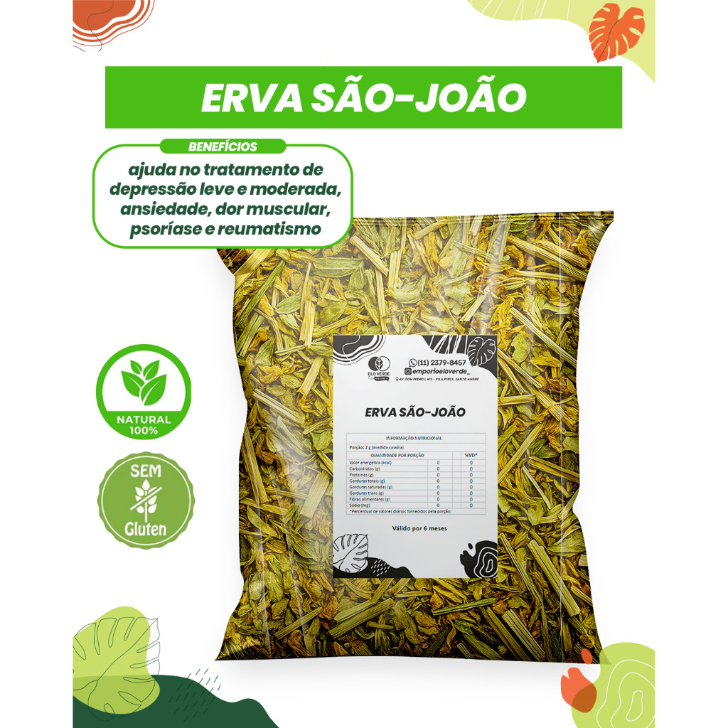 Imagem ERVA DE SÃO JOÃO CHA CALMANTE INSONIA 100g