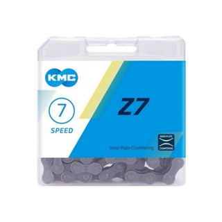 CORRENTE 7V KMC Z7 CINZA 116 ELOS C/ PINO 7V 14V 21V 3X7V MTB URBANA SPEED em Oferta na Shopee