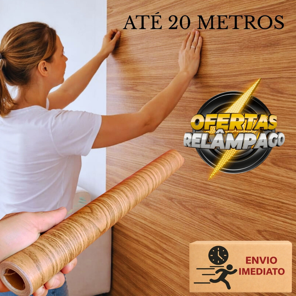 Papel Parede Madeira Textura Amadeirado Carvalho Revestimento Autocolante Sala Quarto 5 a 20 Metros
