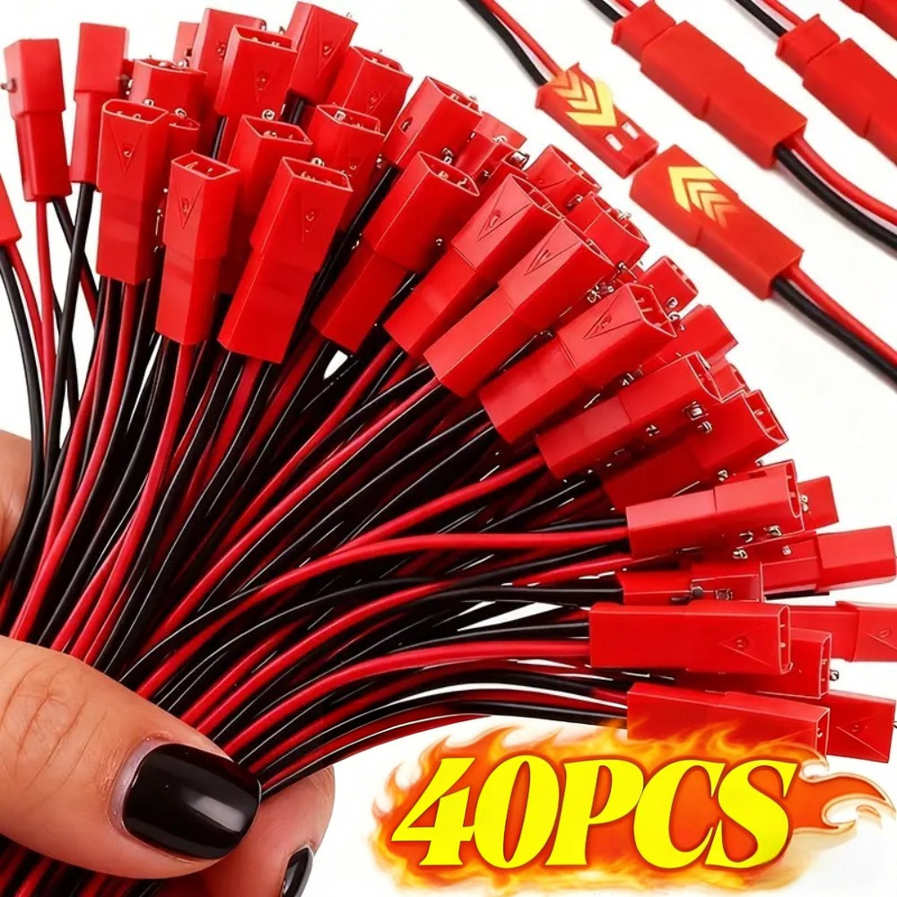 SPY/JST Plug Conector Terminais DIY Adaptador Eletrônico Para Bateria RC LED Strip Light 2 Pinos Masculino Feminino Cabl
