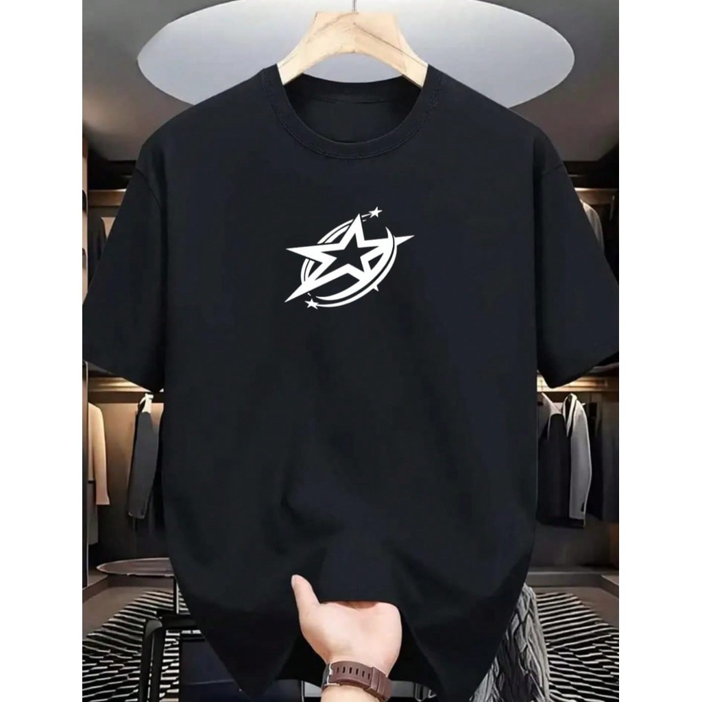 Camiseta Casual Estrela Star Streetwear 100% Algodão