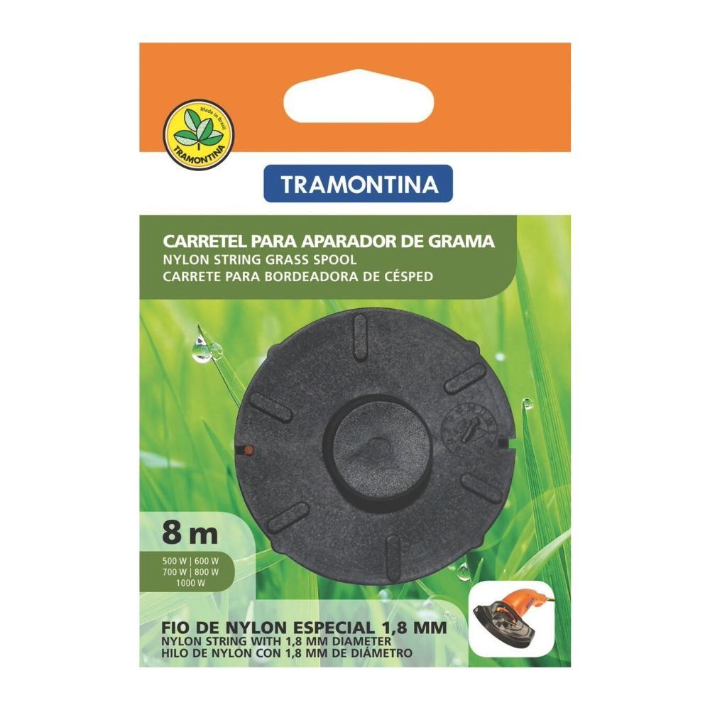 Carretel Completo para Aparador De Grama Tramontina Cor Preto com 1 fio de Nylon em Oferta na Shopee