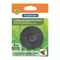 Carretel Completo para Aparador De Grama Tramontina Cor Preto com 1 fio de Nylon