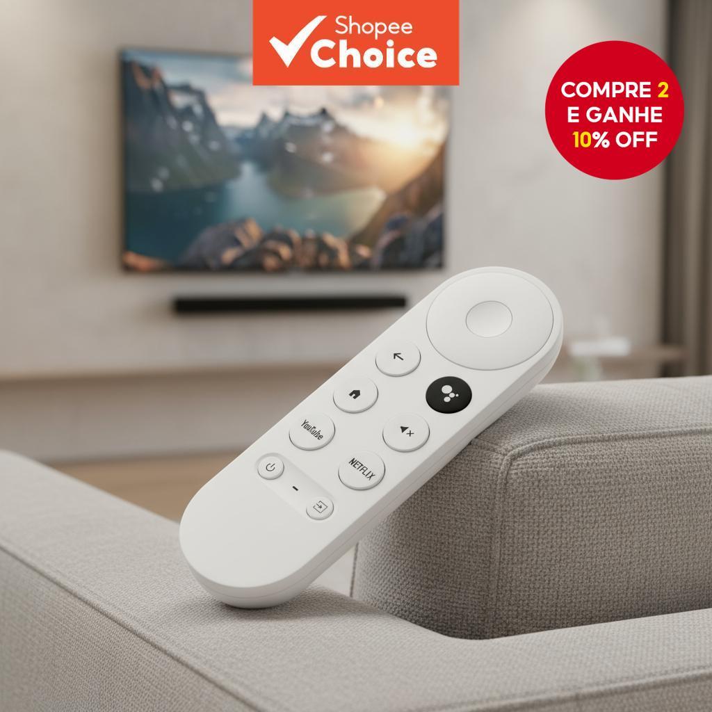 Controle Remoto Universal de Voz Compatível com Google Chromecast 4K Snow Smart TV Substituição para G9N9N GA01920-US