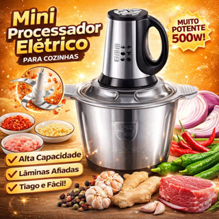 2/3 Litros Picador Triturador 110V e 220V De Alimentos Carne Mixer Elétrica Processador Cozinha em Oferta na Shopee