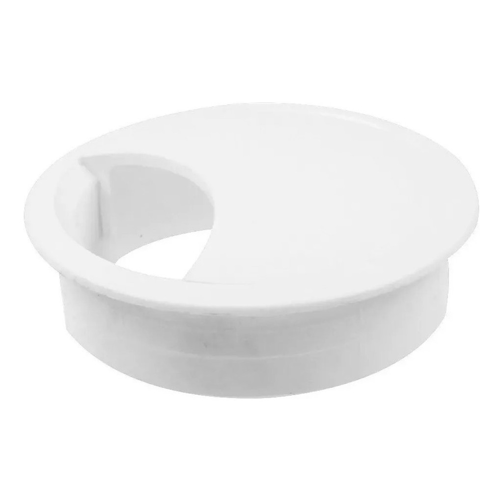 Acabamento Passa Fio  Passa Cabo 46mm Branco 02 Unidades