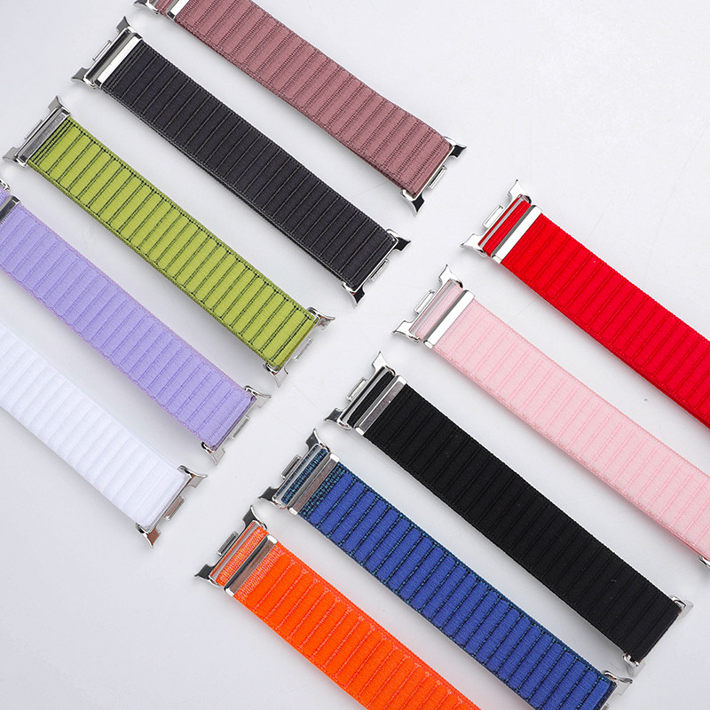 Pulseira Nailon Acessórios Strap for Relógio Smartwatch Samsung Galaxy Watch 8 40mm 44mm Watch 8 Classic 46mm