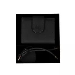 Kit Carteira + Chaveiro Feminino Preto