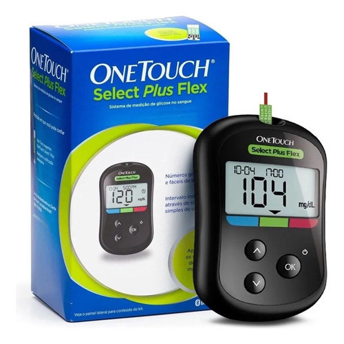 Kit One Touch Select Plus Flex Completo Glicosímetro