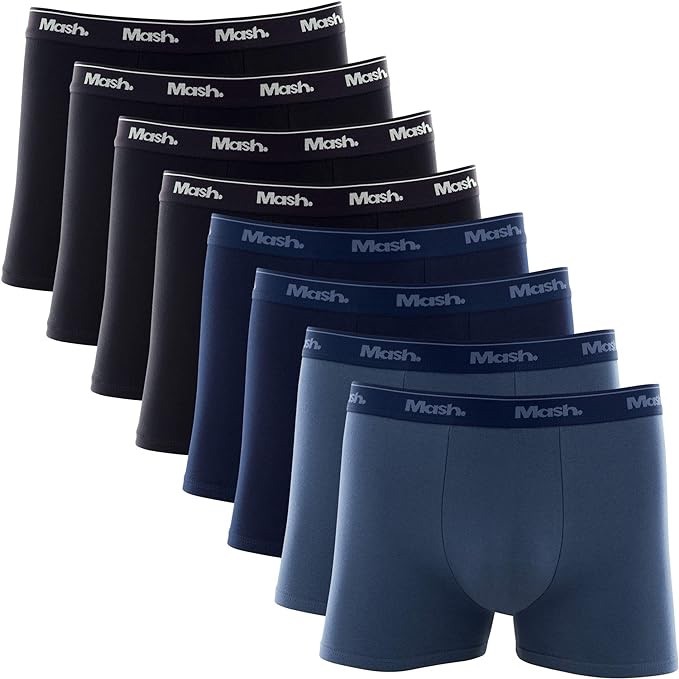 Kit 8 Cuecas Sortidas Boxer com Elástico Adulto Básico Algodão Mash em Oferta na Shopee