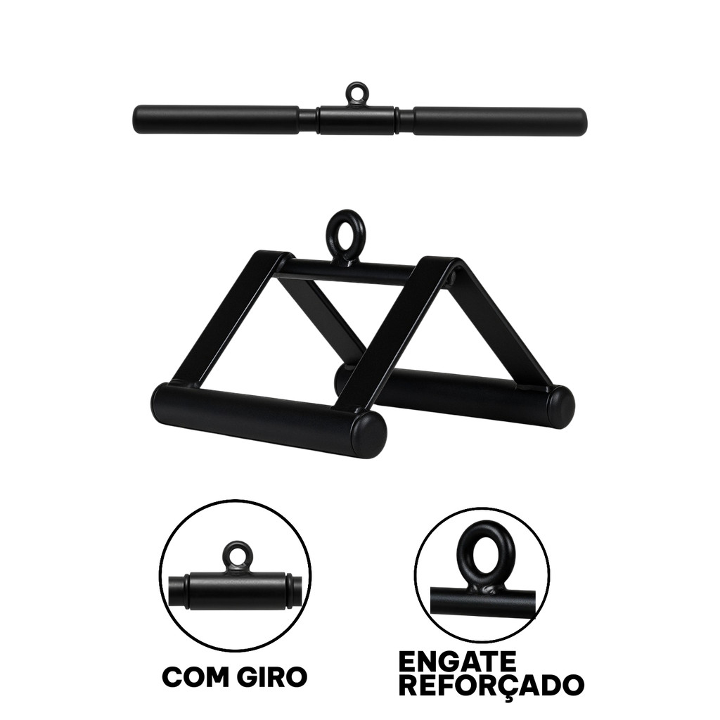 Kit Puxador Triângulo Compacto e Barra Reta Com Giro 50cm em Oferta na Shopee