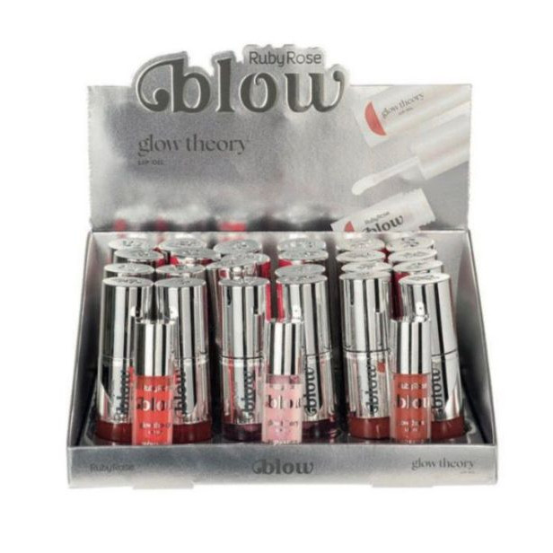 Box 24 Unids Lip Oil  Glow Theory Blow - Ruby Rose